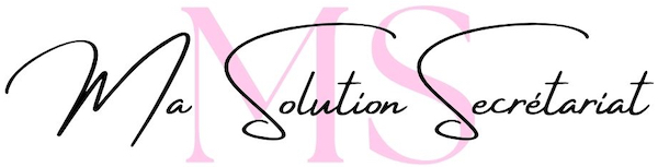 secrétaire indépendante, logo ma solution secrétariat